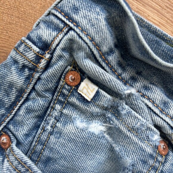 American Eagle AE77 Jeans Loose Selvedged Button Fly Light Men's 34x30 - Picture 5 of 8